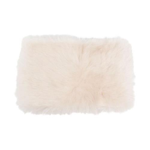 Wit Faux-Fur Fijngebreide Sjaal Fabiana Filippi , White , Dames