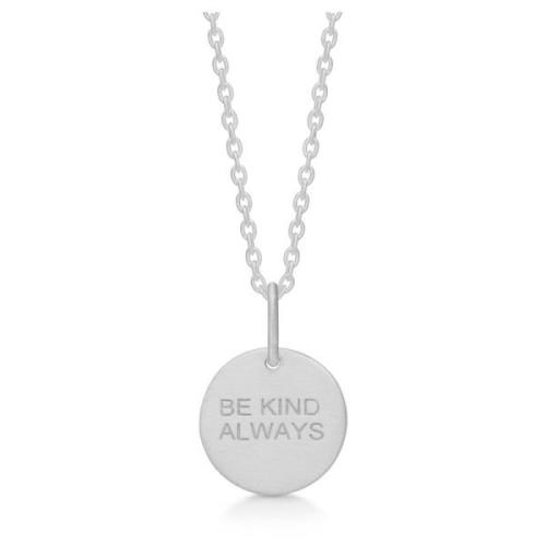 Be Kind Always Zilveren Ketting Hanger Frk. Lisberg , Gray , Dames