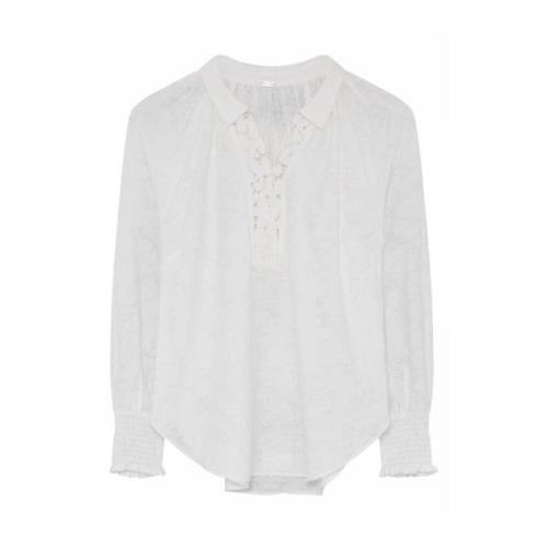 Vrouwelijke Blouse met Borduurwerk Gustav , White , Dames