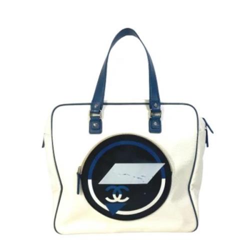 Pre-owned Canvas totes Chanel Vintage , White , Dames