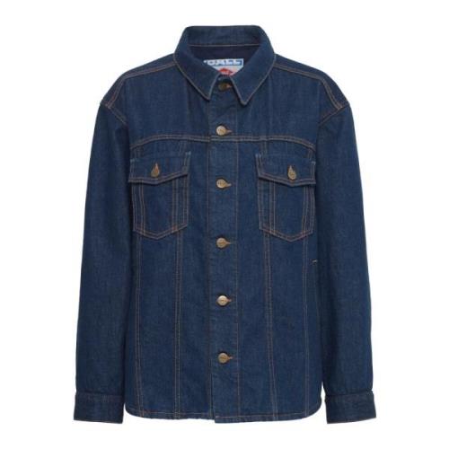 Denim jack met print en zakken Ball , Blue , Dames