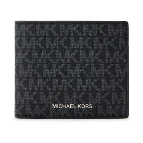 Stijlvol Leren Portemonnee Michael Kors , Black , Heren