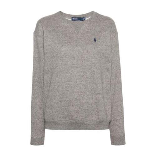 Grijze Jersey Crew Neck Sweater Polo Ralph Lauren , Gray , Dames