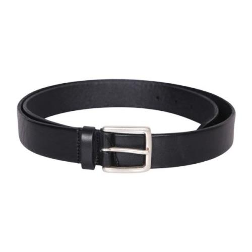 Zwarte Leren Riem Klassieke Stijl Dell'oglio , Black , Heren