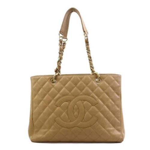 Pre-owned Fabric shoulder-bags Chanel Vintage , Beige , Dames