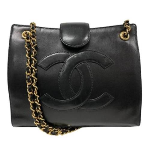 Pre-owned Leather chanel-bags Chanel Vintage , Black , Dames