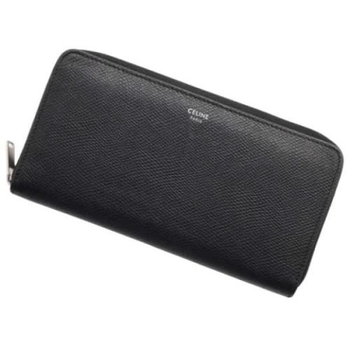 Pre-owned Leather wallets Celine Vintage , Black , Dames