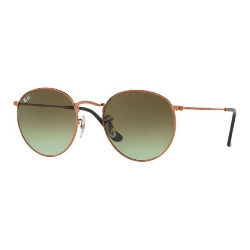 Retro Ronde Metalen Zonnebril Ray-Ban , Brown , Heren