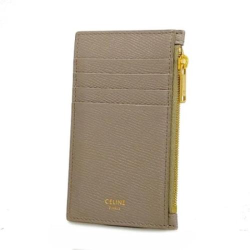 Pre-owned Leather wallets Celine Vintage , Beige , Dames