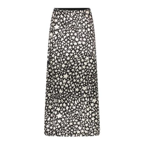 Sterrenprint A-Lijn Midi Rok Fabienne Chapot , Black , Dames