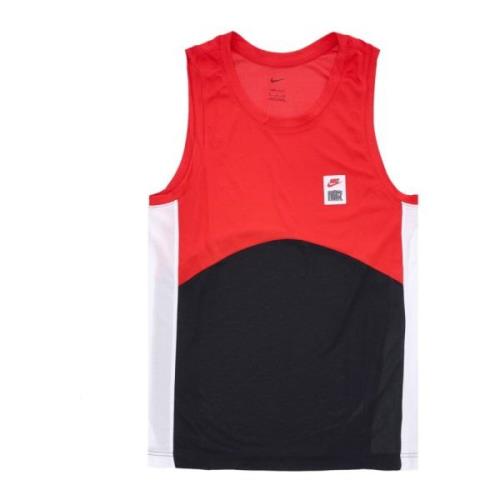 Basketbal Tanktop Starting 5 Rood/Zwart Nike , Multicolor , Heren