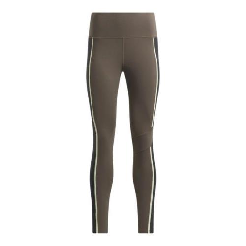 Luxe Hoge Taille Strakke Leggings Reebok , Beige , Dames