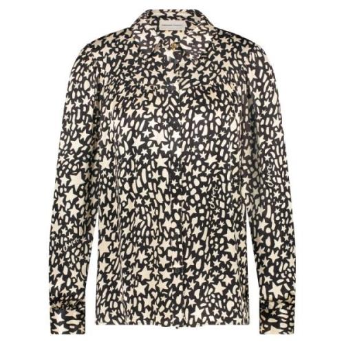 Sterrenprint Lange Mouw Blouse Fabienne Chapot , Black , Dames