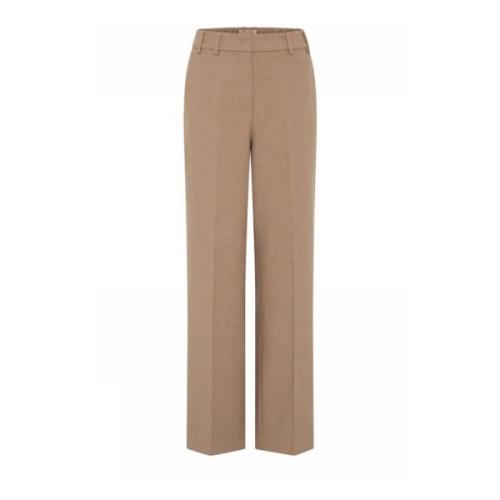 Wijde Pijp Broek Portabella Stijl Gustav , Brown , Dames