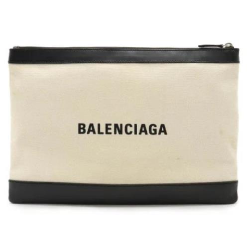 Pre-owned Canvas clutches Balenciaga Vintage , Beige , Dames