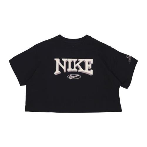 Dames Sportswear Varsity Tee Zwart Nike , Black , Dames