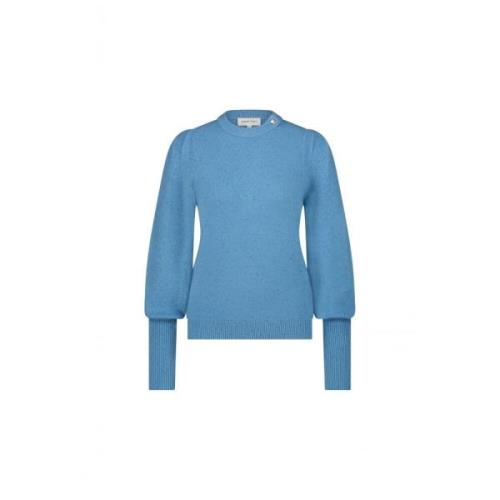 Blauwe Ballonmouw Pullover Fabienne Chapot , Blue , Dames