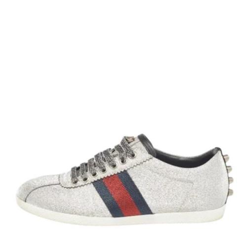 Pre-owned Fabric sneakers Gucci Vintage , Gray , Dames