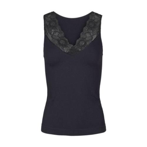 Mouwloze Ribtop 18214 Belen Tim & Simonsen , Black , Dames