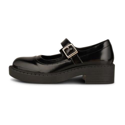 Ida Polido Leren Loafer Shoe the Bear , Black , Dames