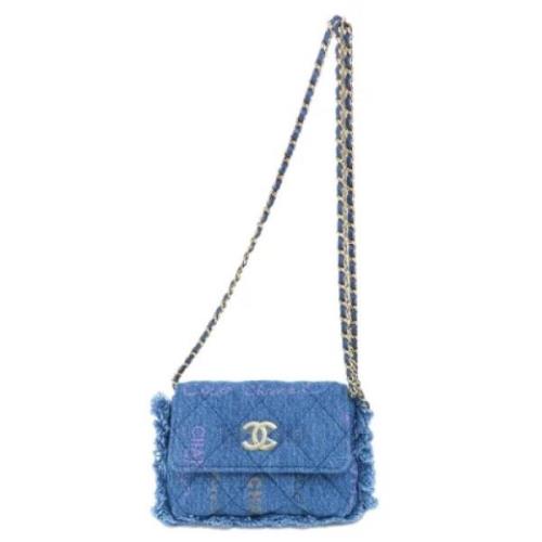 Pre-owned Fabric chanel-bags Chanel Vintage , Blue , Dames