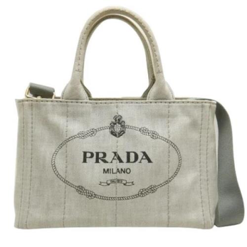 Pre-owned Denim totes Prada Vintage , White , Dames