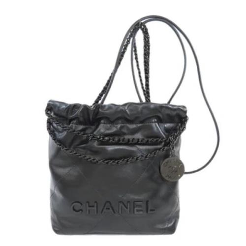 Pre-owned Leather handbags Chanel Vintage , Black , Dames