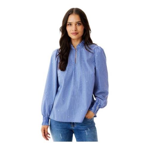 Penelope Blouse Blauw IN Front , Blue , Dames