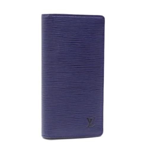 Pre-owned Leather wallets Louis Vuitton Vintage , Blue , Unisex