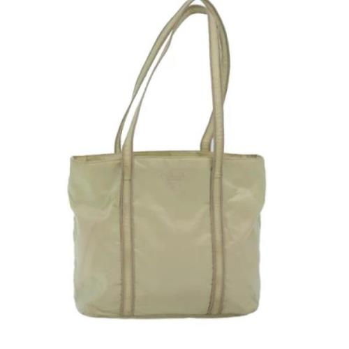 Pre-owned Fabric totes Prada Vintage , Beige , Dames