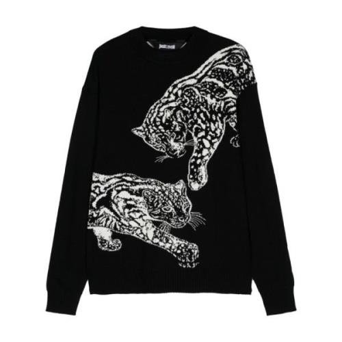 Zwarte Sweatshirt Aw24 Just Cavalli , Black , Heren