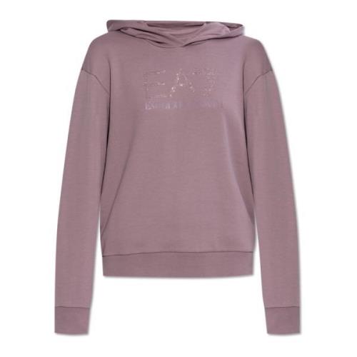 Sweatshirt met Logo Emporio Armani EA7 , Purple , Dames