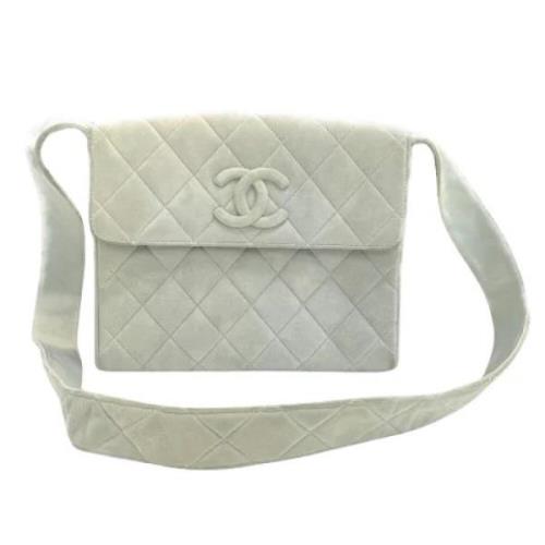 Pre-owned Suede chanel-bags Chanel Vintage , Blue , Dames