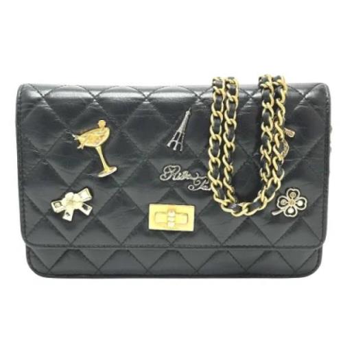 Pre-owned Leather chanel-bags Chanel Vintage , Black , Dames