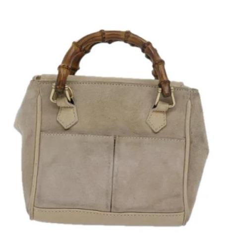 Pre-owned Suede gucci-bags Gucci Vintage , Beige , Dames