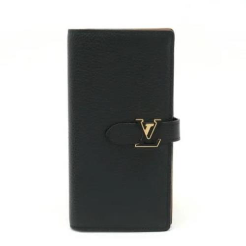 Pre-owned Leather wallets Louis Vuitton Vintage , Black , Unisex