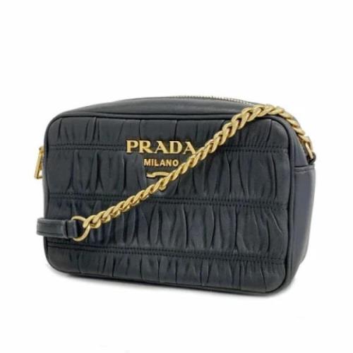 Pre-owned Leather shoulder-bags Prada Vintage , Black , Dames