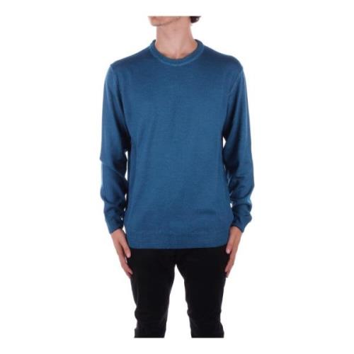 Turquoise Logo Front Sweater Woolrich , Blue , Heren