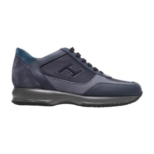 Blauwe Suède Interactieve Sneaker Hogan , Blue , Heren