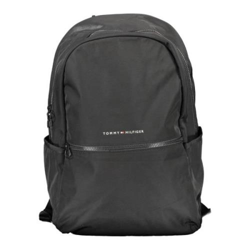 Zwarte Rugzak met Verstelbare Banden Tommy Hilfiger , Black , Heren