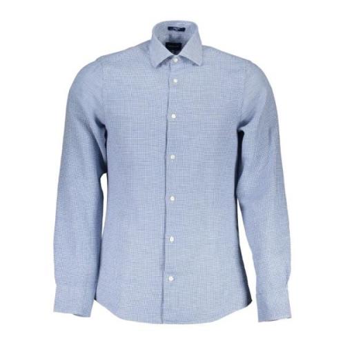 Slim Fit Overhemd Blauw Gant , Blue , Heren