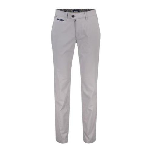 Grijze Katoenen Broek Slim Fit Gardeur , Gray , Heren