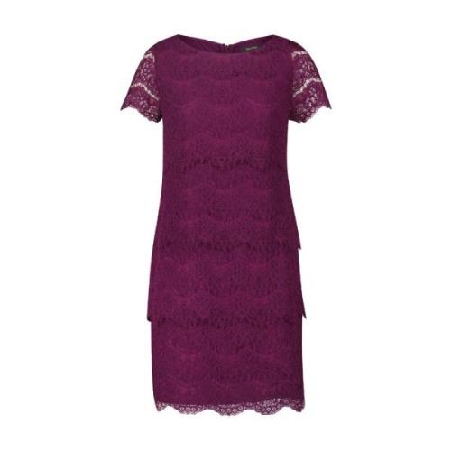 Korte Mouw Jurk vera mont , Purple , Dames