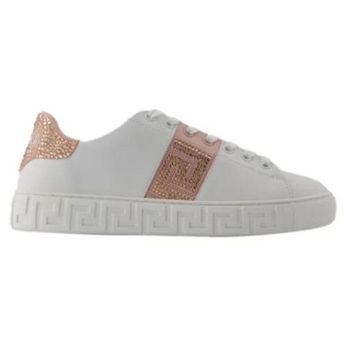 Cotton sneakers Versace , White , Dames