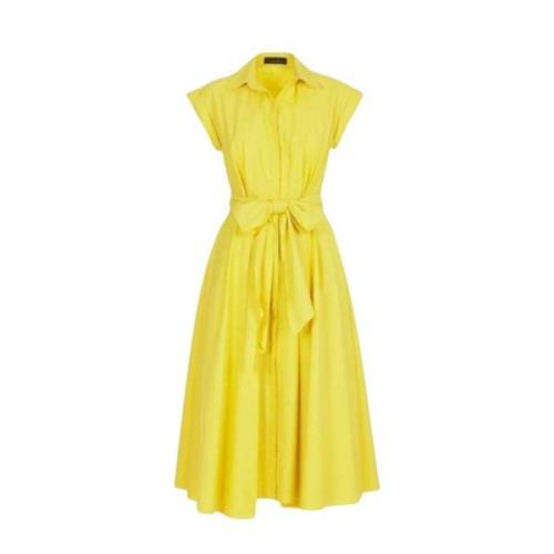 Gele overhemdjurk met strik Carolina Herrera , Yellow , Dames