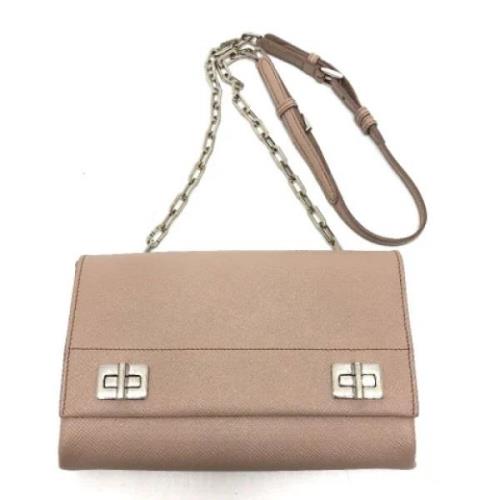 Pre-owned Leather prada-bags Prada Vintage , Beige , Dames