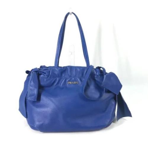 Pre-owned Leather prada-bags Prada Vintage , Blue , Dames