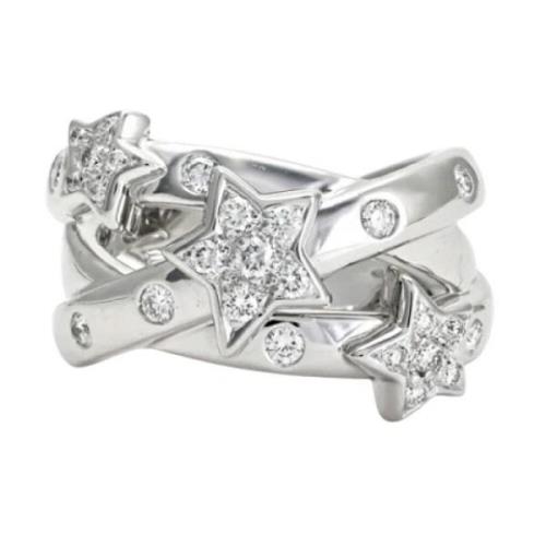 Pre-owned White Gold rings Chanel Vintage , Gray , Dames