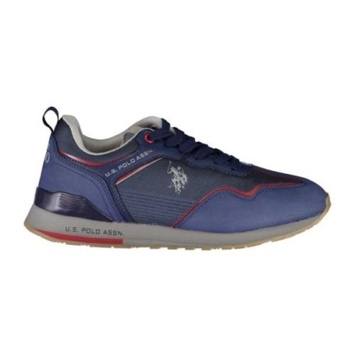 Blauwe Herensportschoenen met Contrastdetails U.s. Polo Assn. , Blue ,...