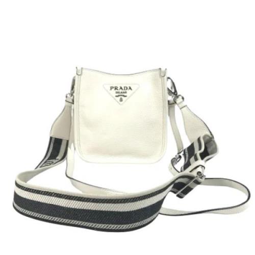 Pre-owned Leather prada-bags Prada Vintage , White , Dames